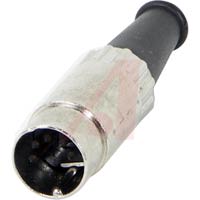Switchcraft Straight Cord Plug (Extended Barrel) 5 Pins @ 180 Degrees ROHS Compliant