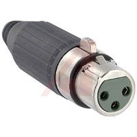 Switchcraft XLR Female Plug, 3-pin Silver Contact, Plastic Handle