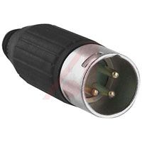 Switchcraft XLR Male Receptacle, 3-pin Silver Contact, Plastic Housing
