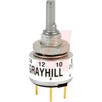 Grayhill Encoder, Sealed, Gray, 1 Deck, 16 Positions, Adjustable Stops