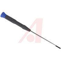 Ideal Screwdriver; 1/8 X 4 In.; Polished Chrome; Ball-Ended; Vapor-Blasted; Round