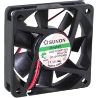 Sunon Fan, DC Series, Vapo Bearing, 60x60x15mm, 12 VDC, CFM 15.2
