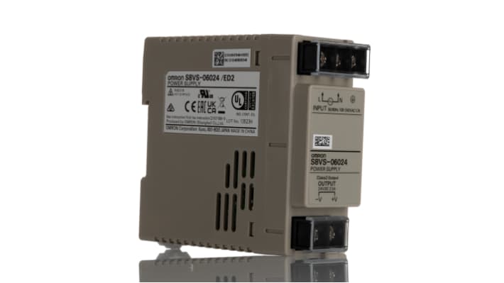 S8VS-06024 | オムロン S8VS DINレール取付け用スイッチング電源