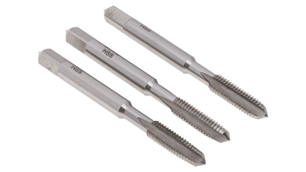 RS PRO Tap Set, M6 Thread, 1mm Pitch, Metric Standard, Hand Tap