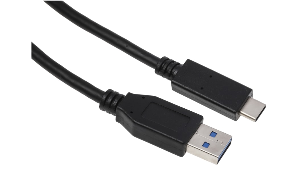 RS PRO USB-Kabel, USBA / USB C, 2m USB 3.0, USB 3.1 Schwarz