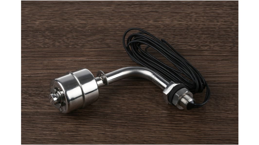 RS PRO Horizontal Stainless Steel Float Switch, Float, 300mm Cable, Direct Load, 300V ac Max, 300V dc Max