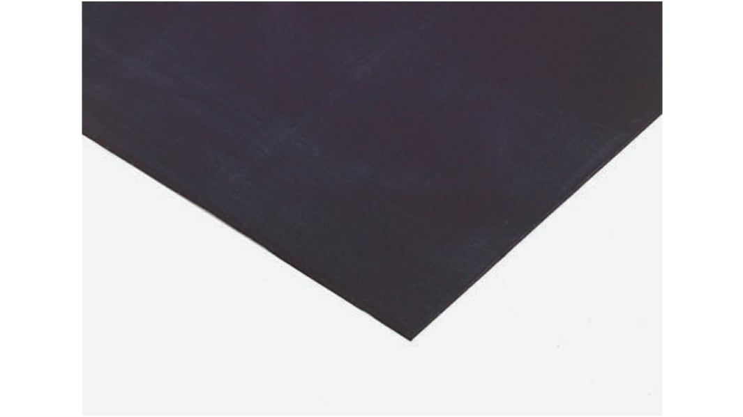 RS PRO ゴムシート 黒, 1m x 12mm x 600mm