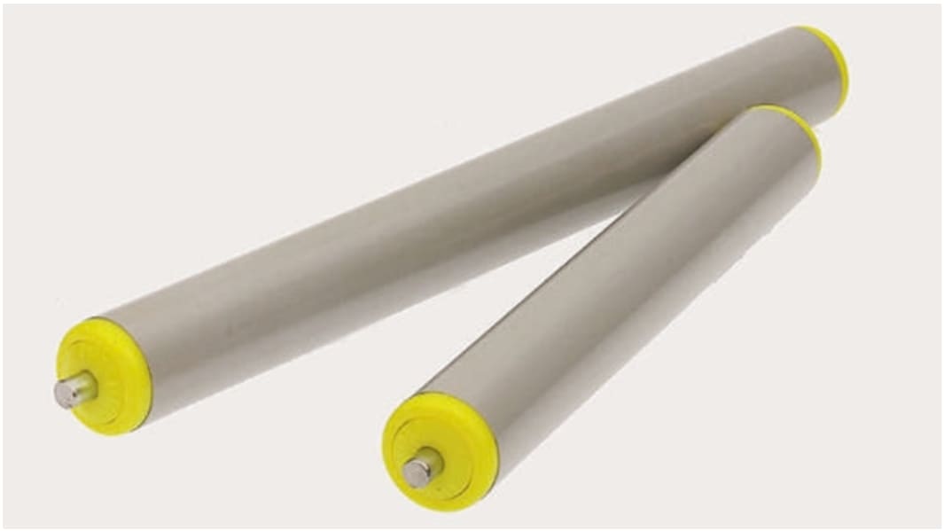 Rullo trasportatore Interroll Ø 50mm x 350mm, in Acciaio placcato Zinco