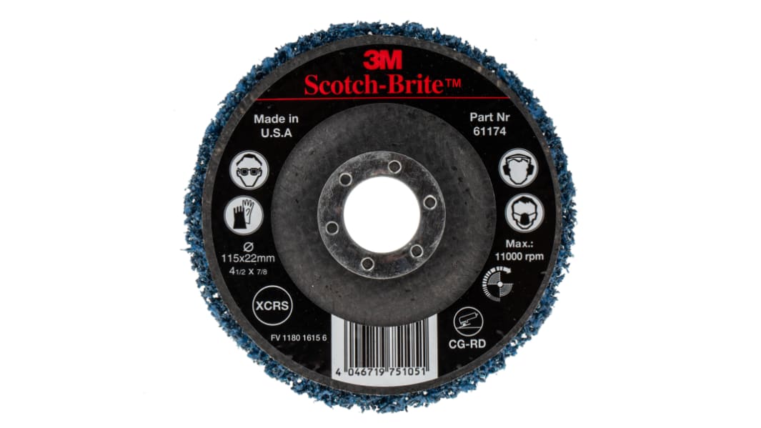 Disque abrasif 3M Scotch-Brite, Extra gros, Ø 115mm, par 1