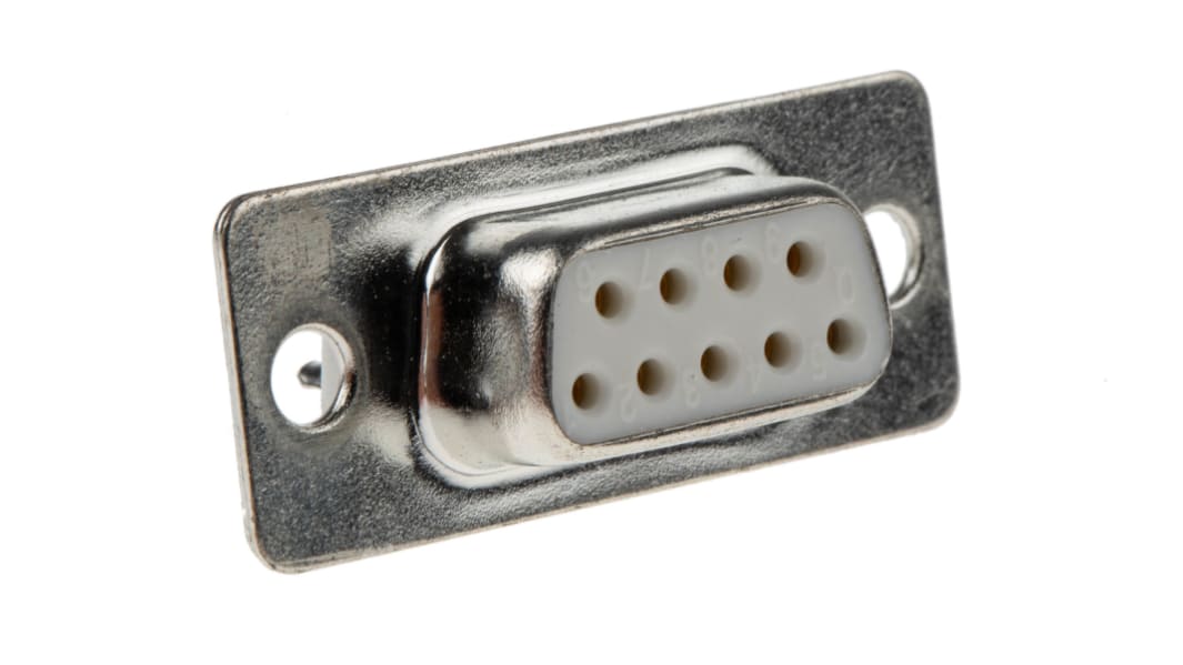 RS PRO 9 Way Panel Mount D-sub Connector Socket, 2.77mm Pitch, with 3.05 mm Through Hole