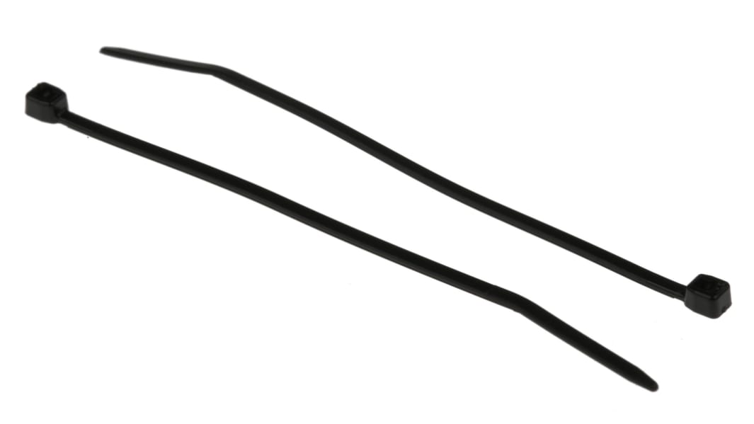 Kabelová vázací páska Nižší miniatury 71mm 1,6 mm Černá Nylon 66 RS PRO