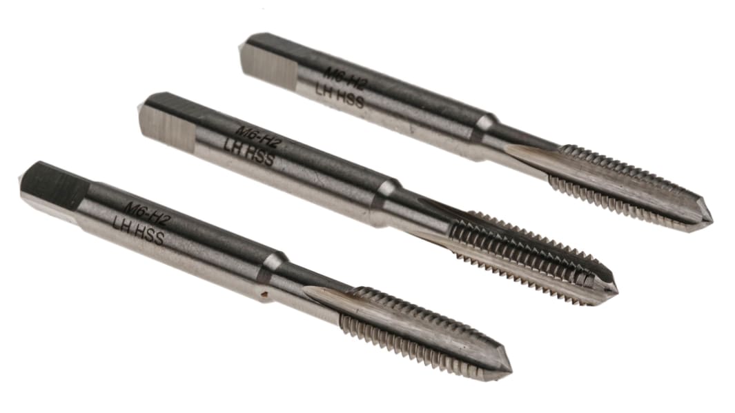 RS PRO Threading Tap, M6 Thread, 1mm Pitch, Metric Standard, Hand Tap