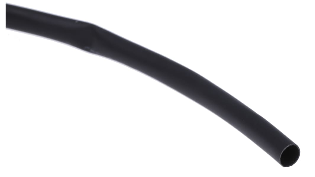 RS PRO Heat Shrink Tubing, Black 3mm Sleeve Dia. x 10m Length 3:1 Ratio
