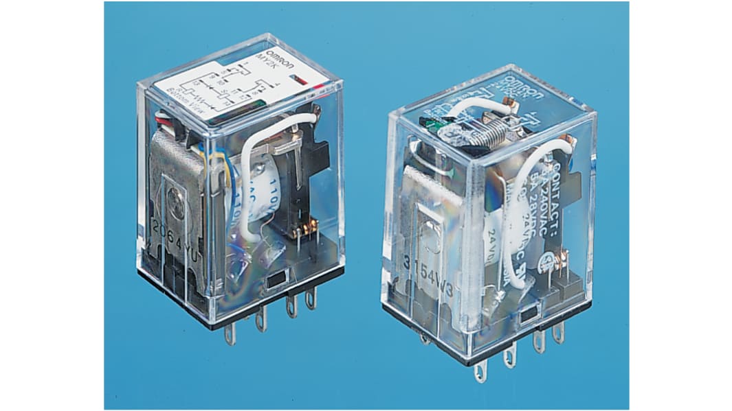 オムロン パワーリレー, 110V ac, 2c接点, 5A, プラグイン