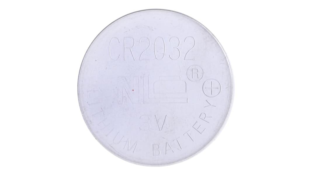 RS PRO CR2032 Button Batteries, 3V, 20mm Diameter
