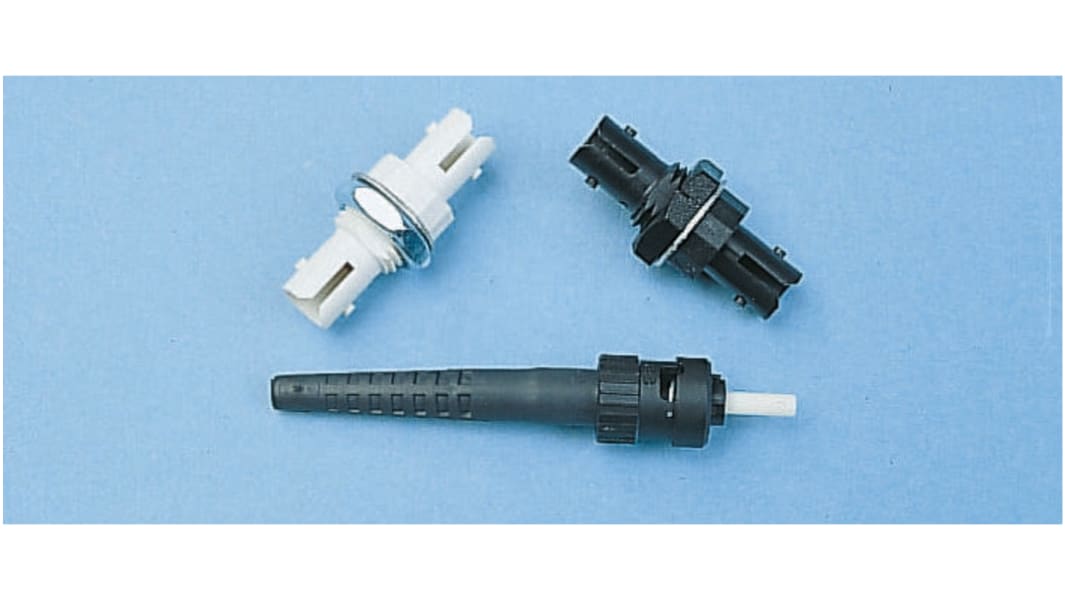 Conector de fibra óptica ST Amphenol serie 953, de color Negro, Multimodo, Símplex