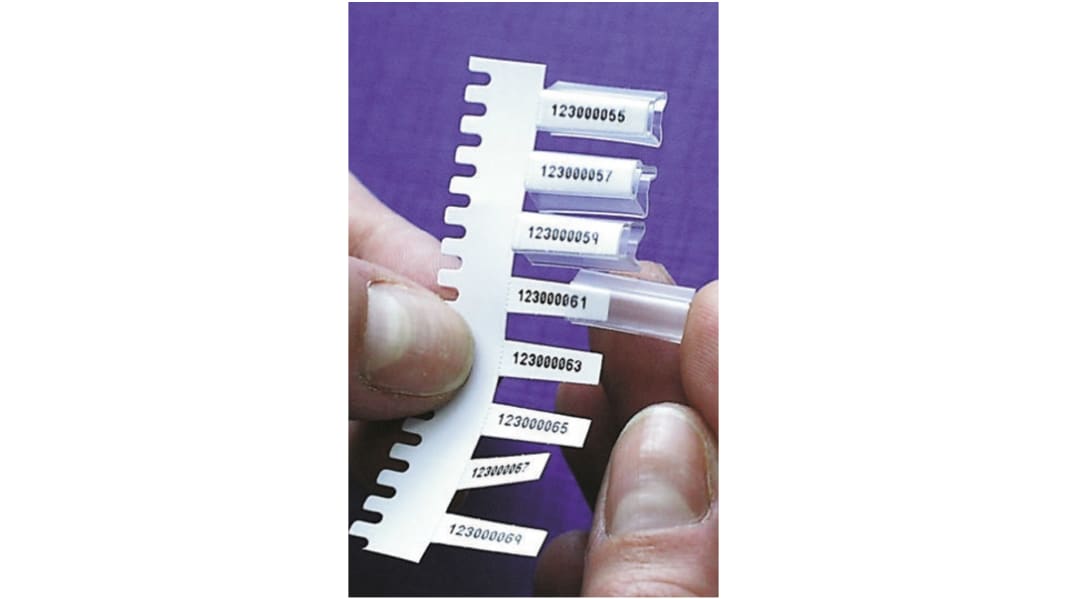 Brady B-7596 White Cable Labels, 15.00mm Width, 4.2mm Height, 2500 Qty