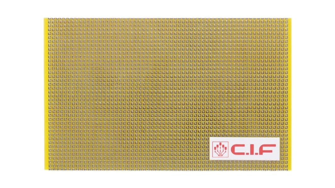Scheda millefori singola faccia CIF passo 2.54 x 2.54mm, 510 x 160 x 1.6mm