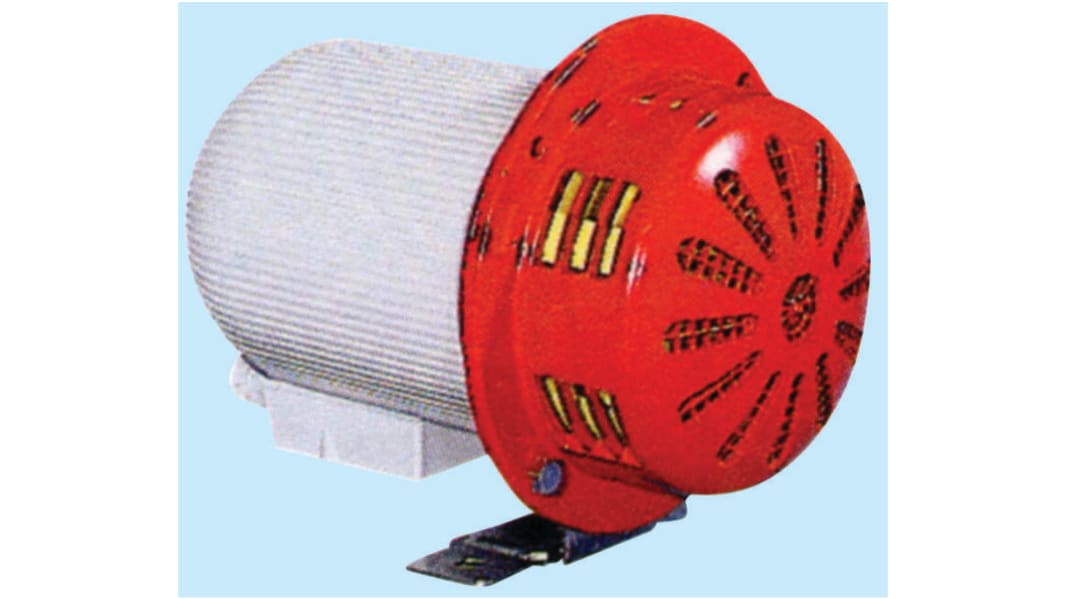 Sirena 109dB, 110 V c.a./c.c., Rosso/Bianco