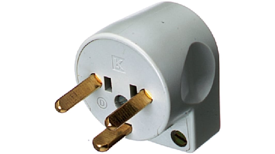 Fiche électrique Mâle LK, 250 V, 10A, Montage sur câble, 2P+E