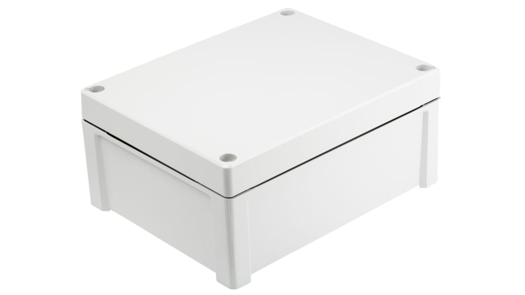 Fibox TEMPO Series Grey ABS Enclosure, IP65, Grey Lid, 240 x 191 x 107.4mm