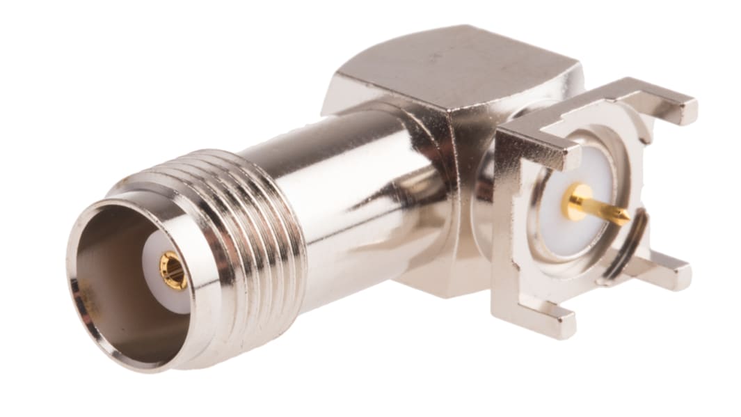 RS PRO, Jack PCB Mount TNC Connector, 50Ω, Solder Termination, Right Angle Body