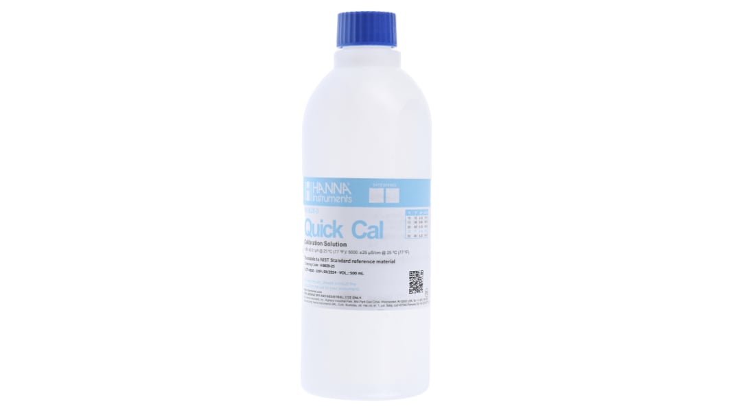 Hanna Instruments HI-9828-25 Leitfähigkeit, pH Pufferlösung, 6.86pH-Wert / 5ms/cm, 500ml Flasche