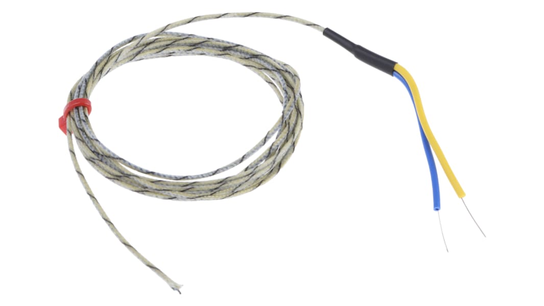 RS PRO Type J Thermocouple 2m Length, 1/0.3mm Diameter → +400°C