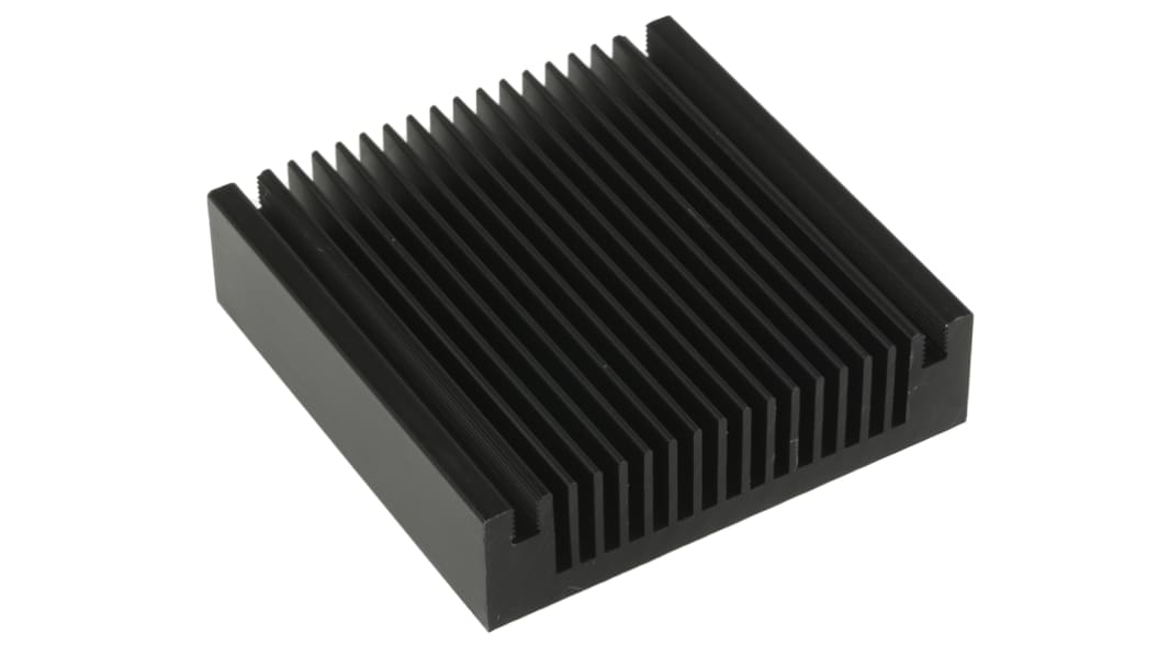Disipador Thermo Electric Devices de Aluminio Negro, 2K/W, dim. 60 x 60 x 16mm, para usar con Universal Square Alu