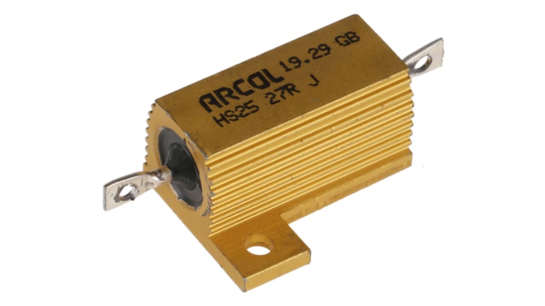 Arcol, 27Ω 25W Wire Wound Chassis Mount Resistor HS25 27R J ±5%