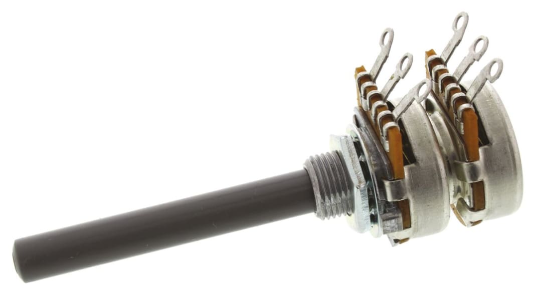 TE Connectivity 27 5kΩ Rotary Potentiometer 2-Gang Panel Mount, 27ESA502MMF50N