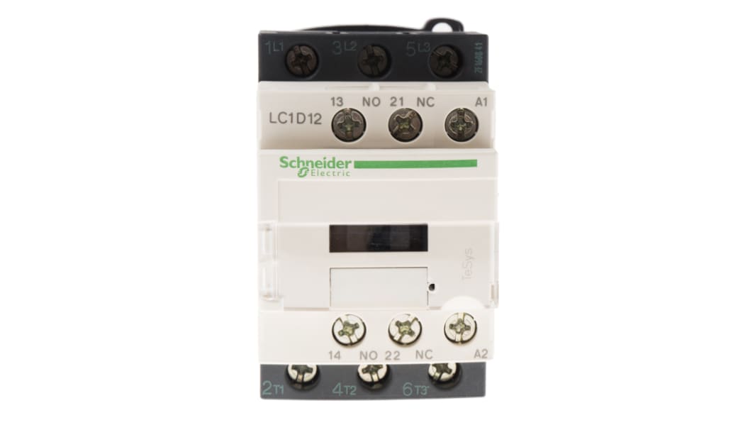 Schneider Electric TeSys D LC1D Contactor, 400 V ac Coil, 3-Pole, 12 A, 5.5 kW, 3NO, 690 V ac