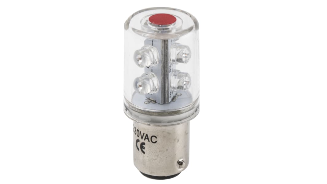 RS PRO LED-Lampe 230 V AC, BA15d Sockel Rot