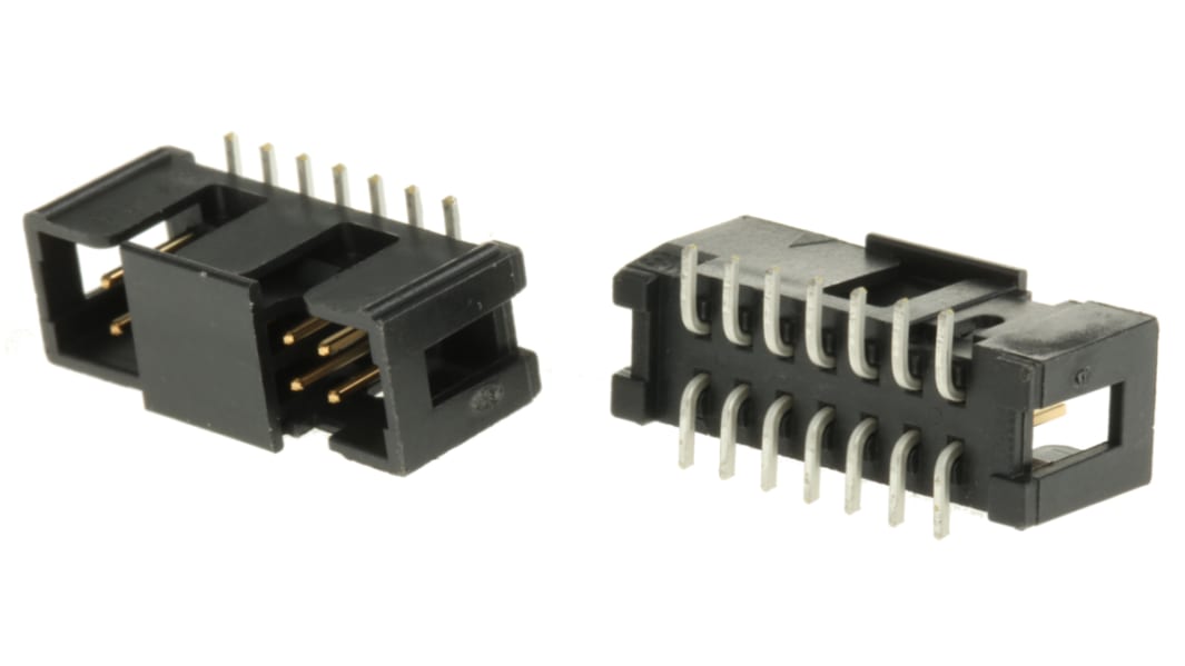 Embases de circuit imprimé 3M, 2500, 14 pôles , 2.54mm, 2 rangées , 2.0A, Droit