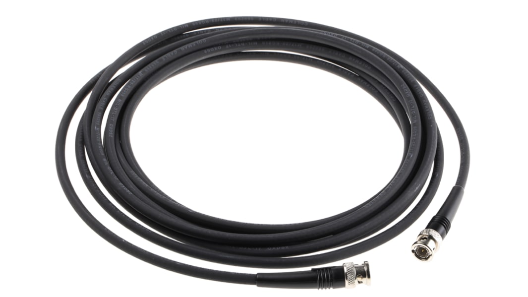 Radiall Male BNC to Male BNC, 5m, RG59 Coaxial, Terminated75 Ω