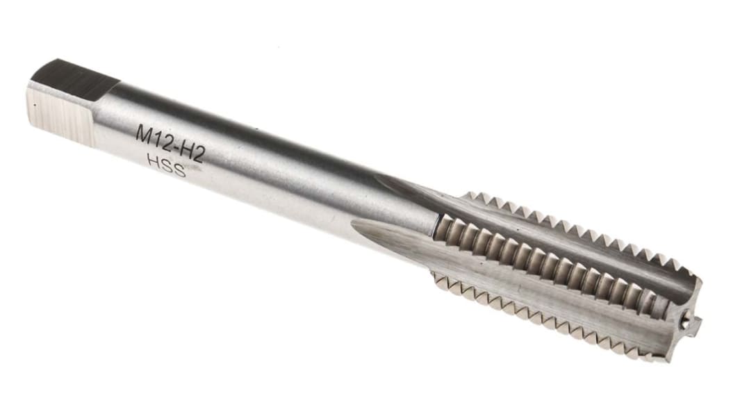 RS PRO Tap Set, M12 Thread, 1.75mm Pitch, Metric Standard, Hand Tap