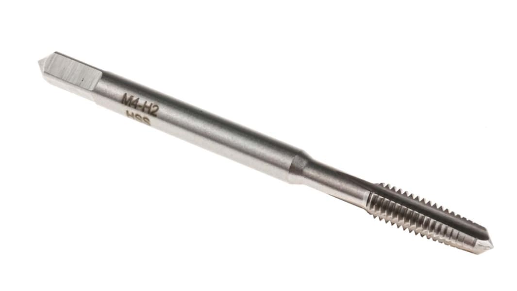 RS PRO Tap Set, M4 Thread, 0.7mm Pitch, Metric Standard, Hand Tap