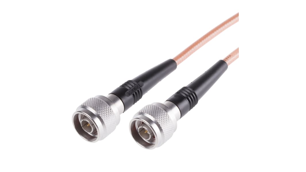 Radiall Male N Type to Male N Type, 1m, RG142 Coaxial, Terminated50 Ω