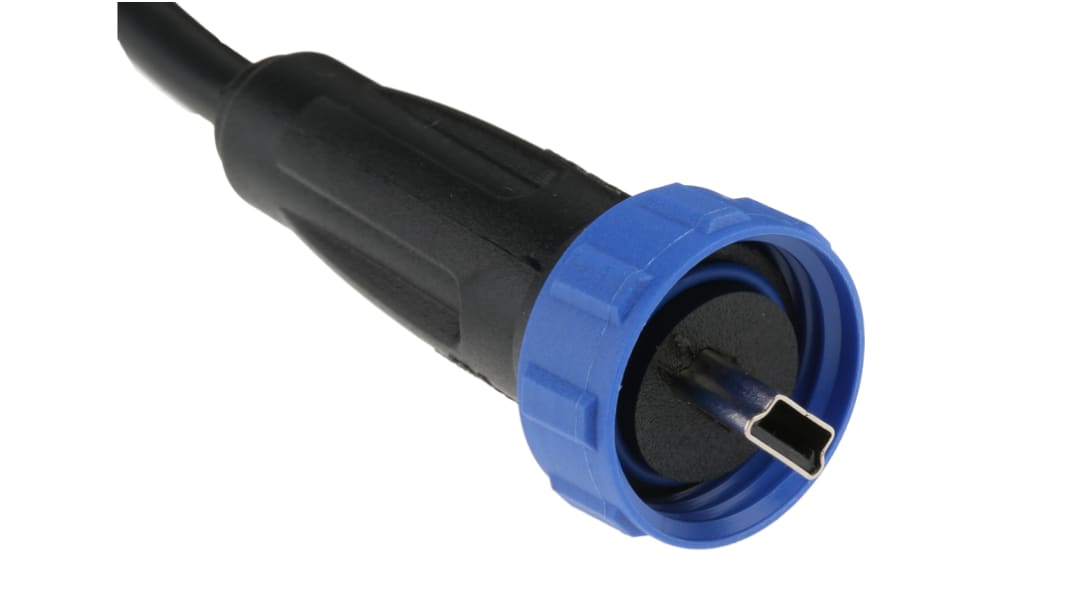 Cavo USB Bulgin Mini USB B/USB A, L. 3m, col. Nero