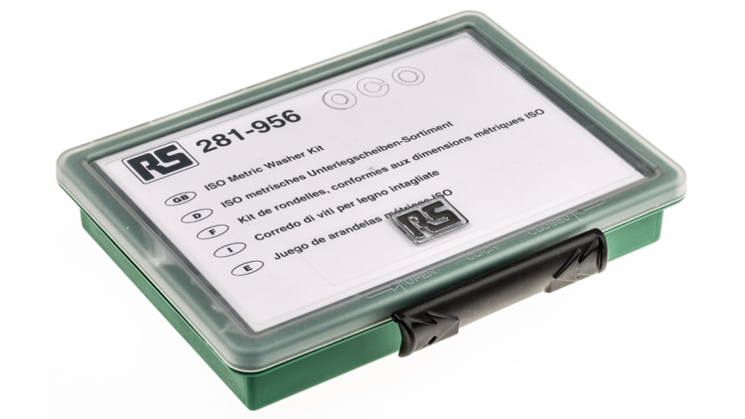 Rondelle in Acciaio Zincato lucido RS PRO, 2700 pezzi, per filettature M2, M2.5, M3, M4, M5, M6