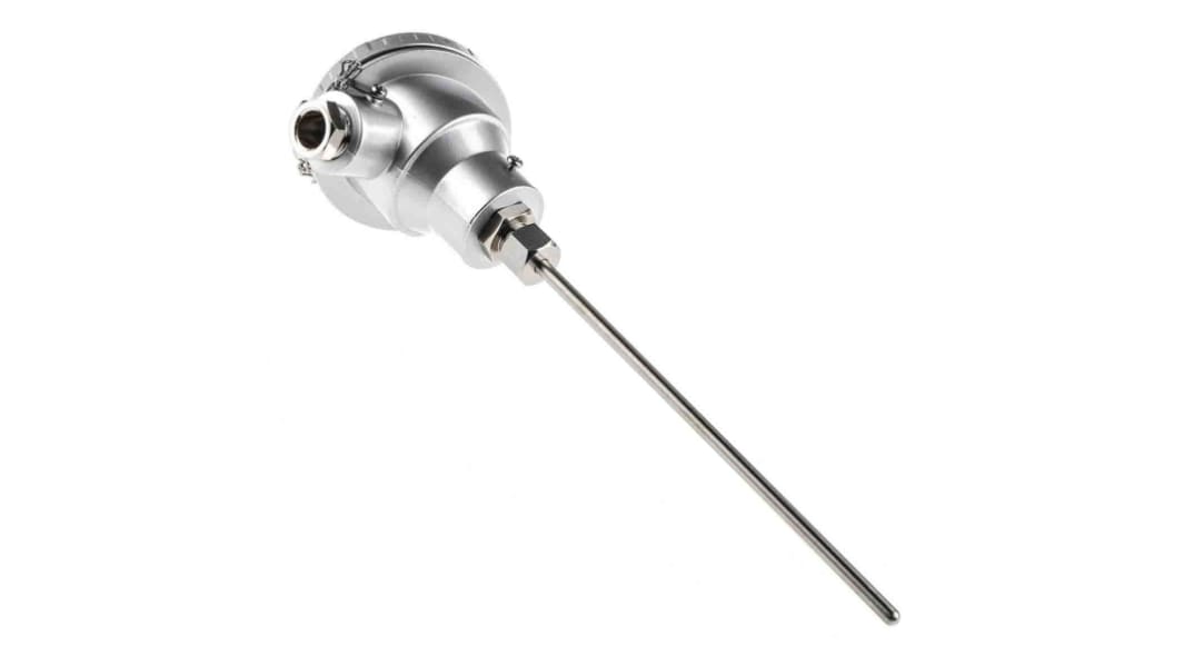 RS PRO PT100 RTD Sensor, 6mm Dia, 200mm Long, 4 Wire, Probe, Class B +450°C Max