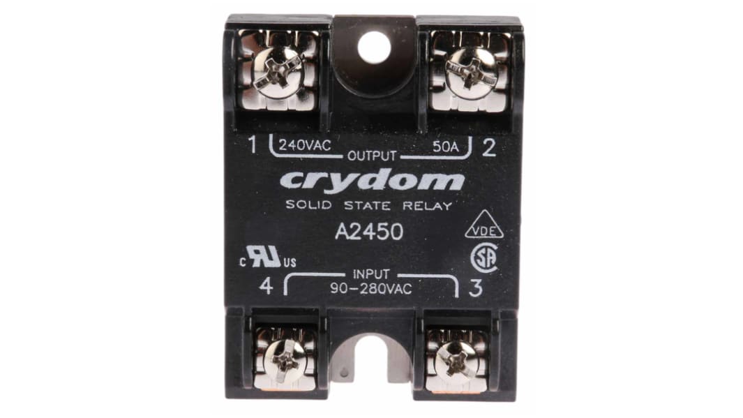 Sensata Crydom 1 Series Solid State Relay, 50 A rms Load, Surface Mount, 280 V rms Load, 280 V rms Control