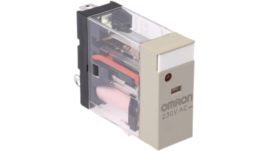 オムロン パワーリレー, 230V ac, 1c接点, 10A, プラグイン