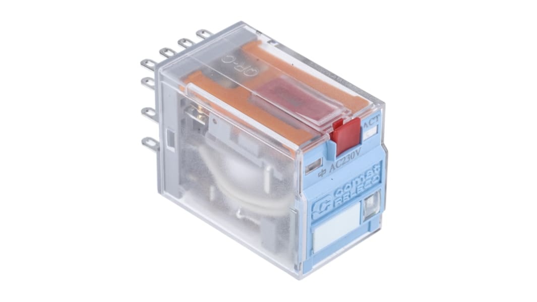 Releco C9 230V ac Spule 4-poliger Wechsler Steckrelais 5A 18006Ω 1.2W Monostabiles Relais