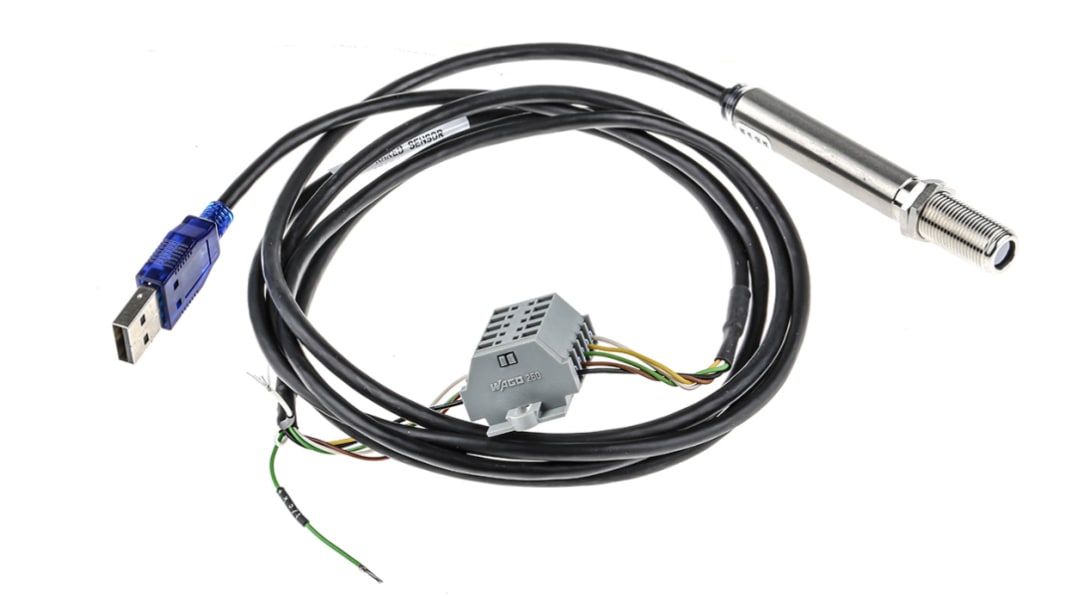 Optris Infrarot-Temperatursensor, V Ausgangssignal Ausgang, 25 ms (einstellbar bis zu 999 s), 1.5 %, 5 → 30 V