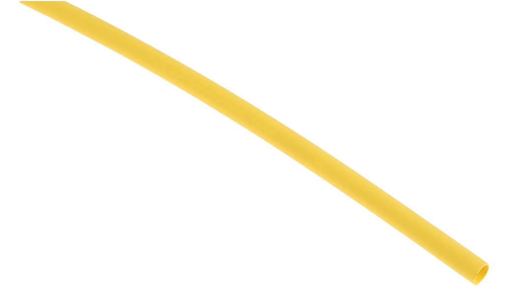 RS PRO Heat Shrink Tubing, Yellow 2.4mm Sleeve Dia. x 1.2m Length 2:1 Ratio