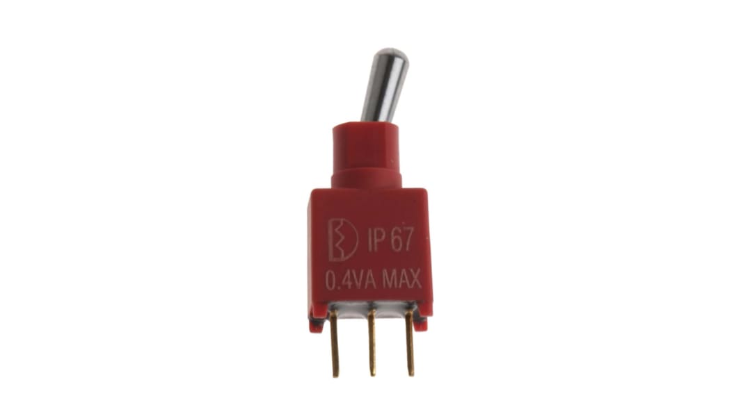 RS PRO PCB-Montage Kippschalter 1-polig Ein-Ein 400 mA @ 20 V dc, IP 67, Lötanschluss