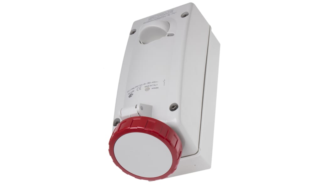 Scame Switchable IP67 Industrial Interlock Socket 3P+E, Earthing Position 6h, 32A, 415 V