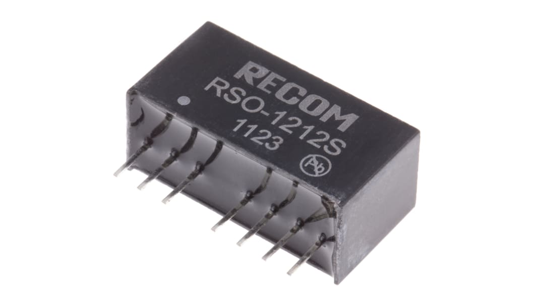 Recom RSO DC/DC-Wandler 1W 12 V dc IN, 12V dc OUT / 83mA Durchsteckmontage 500V ac isoliert