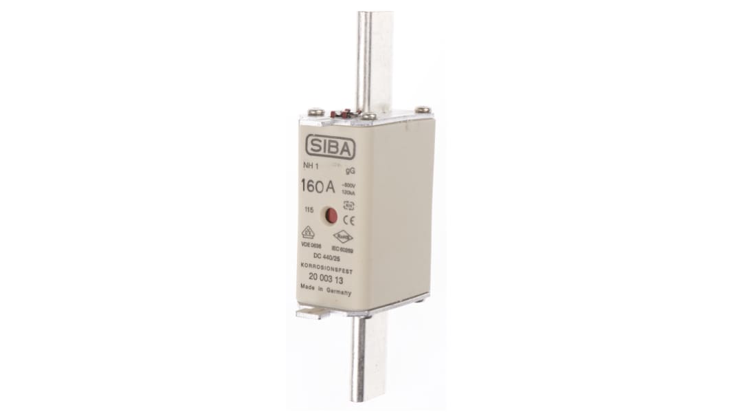 SIBA 160A Centred Tag Fuse, NH1, 500V ac